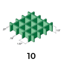Molded Grating 1.5in thick 1.57x1.57 mesh