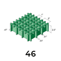 Molded Grating 2.0n thick 1x1/2x2 mesh